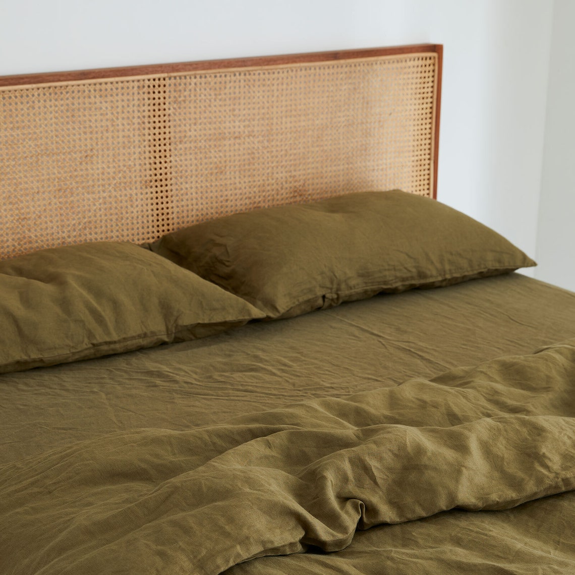 Olive Linen Duvet Cover Linen Duvet Cover Boho Duvet Cover Etsy