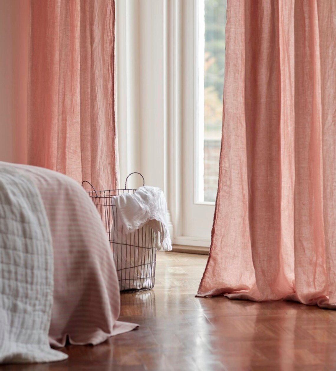 Blush Pink Curtain Curtain for Bedroom Curtain for Living Etsy