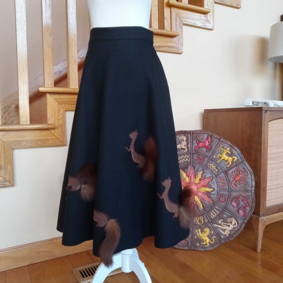 スカート 1950s vintage felt circler skirt Vintage 1950s Felt Circle Skirt - Rockabilly - Rock and Roll