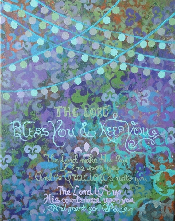 The Lord Bless You And Keep You Christmas Wedding Birthday Etsy