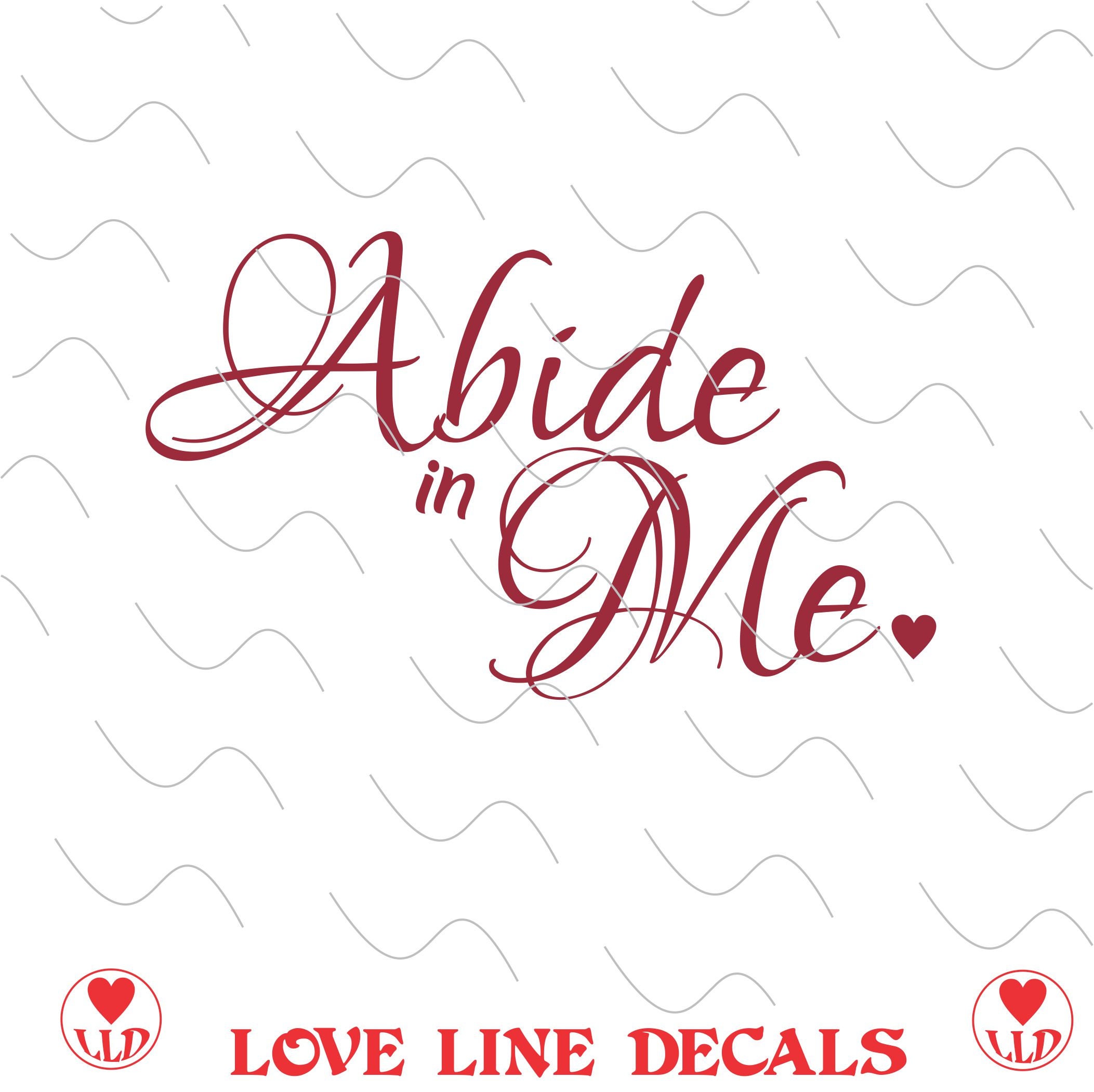 Scripture Wall Art Abide in Me 17.5 x 10.4 | Etsy