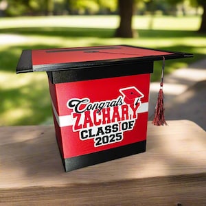 Graduation Party Card Box for Any Year, 8x8 Style 3