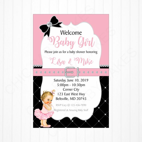 Invitation for baby cheap girl welcome party