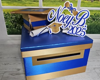 Handcrafted Personalized Graduation Party Card Box with Any Year