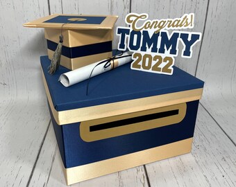 10x10 Graduation Party Card Box for Any Year, 10x10, Choose Your Colors