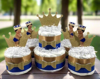 Gold Crown Prince Baby Shower Cake Ideas Royal Blue And Gold