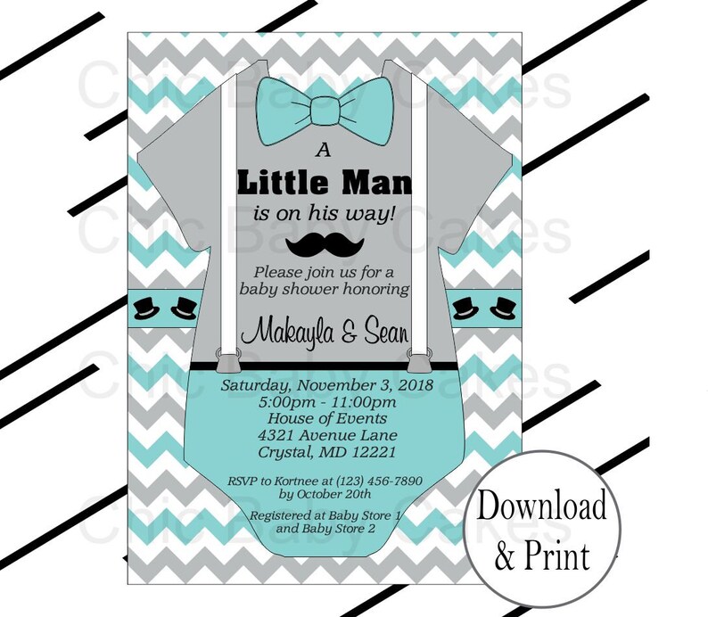 Printable Little Man Baby Shower Or Birthday Invitation Etsy Printable Little Man Baby Shower Or Birthday Invitation Etsy