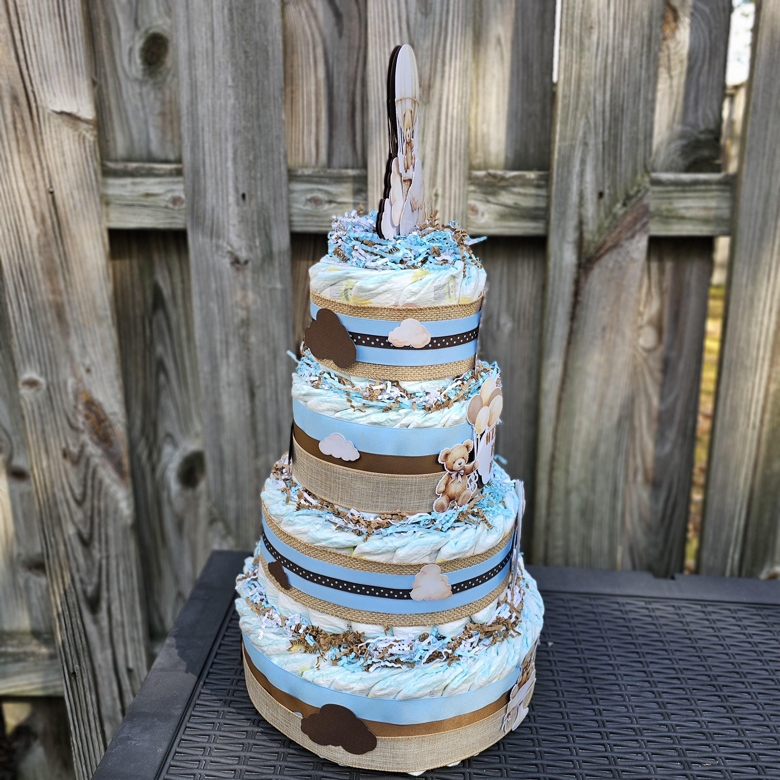 Baby Bear Baby Shower Diaper Cake Centerpiece for Boy - Etsy