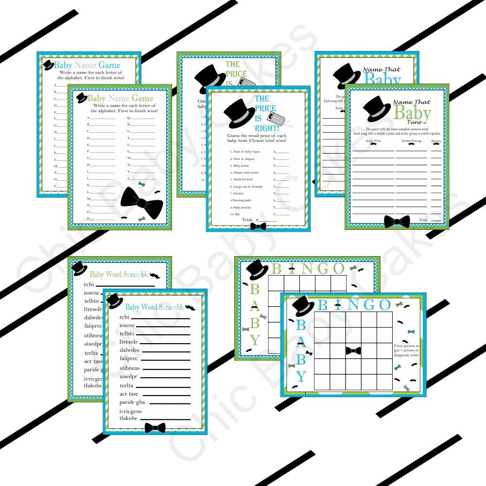 Printable Little Man Baby Shower Decorations Pack Little Man | Etsy