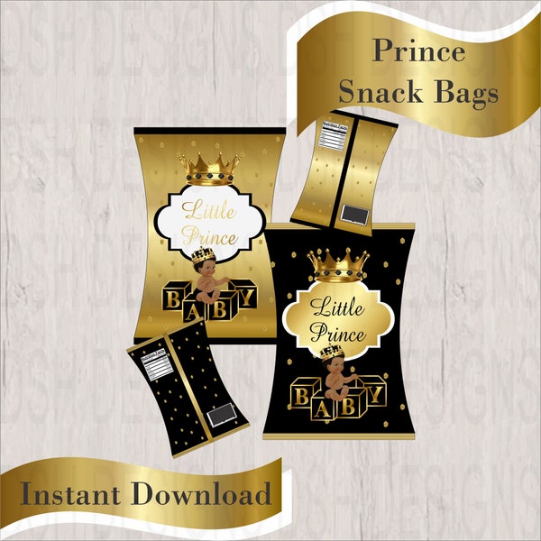 Black & Gold Little prince Chip Bags