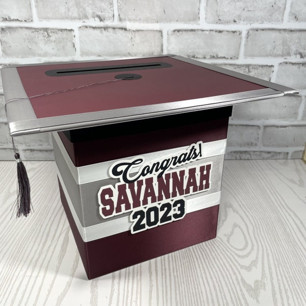 8x8 Graduation Party Card Box for Any Year, Style 1