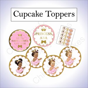 Pink &amp; Gold Printable Little Princess Baby Shower Decorations Pack - Etsy