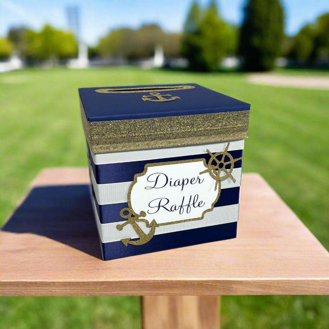 Diaper Raffle Collection Box Custom Baby Shower Diaper Raffle Ticket Box - Etsy