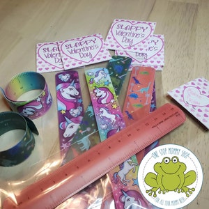 Slappy Valentinstag Druckbare Bag Topper - Print At Home - Brezel Stange Taschengröße -Slap Armband - Sticky Hands - Class Party - Favor