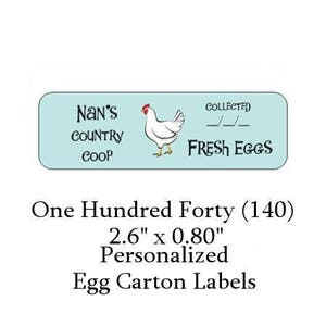 140 Personalized Egg Carton Labels | Etsy