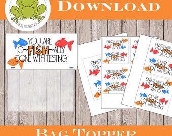 Décoration de sac cadeau « Done Testing » d&#39;o-FISH-ally : cadeau imprimable (téléchargement PDF et PNG)