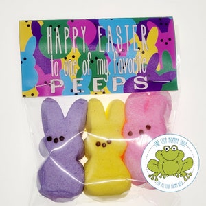 Happy Easter To One Of My Favorite Peeps Easter Goody Bag Topper Printable - Print at Home - Classroom Party - Favors - Gift - Tag - S&#39;More