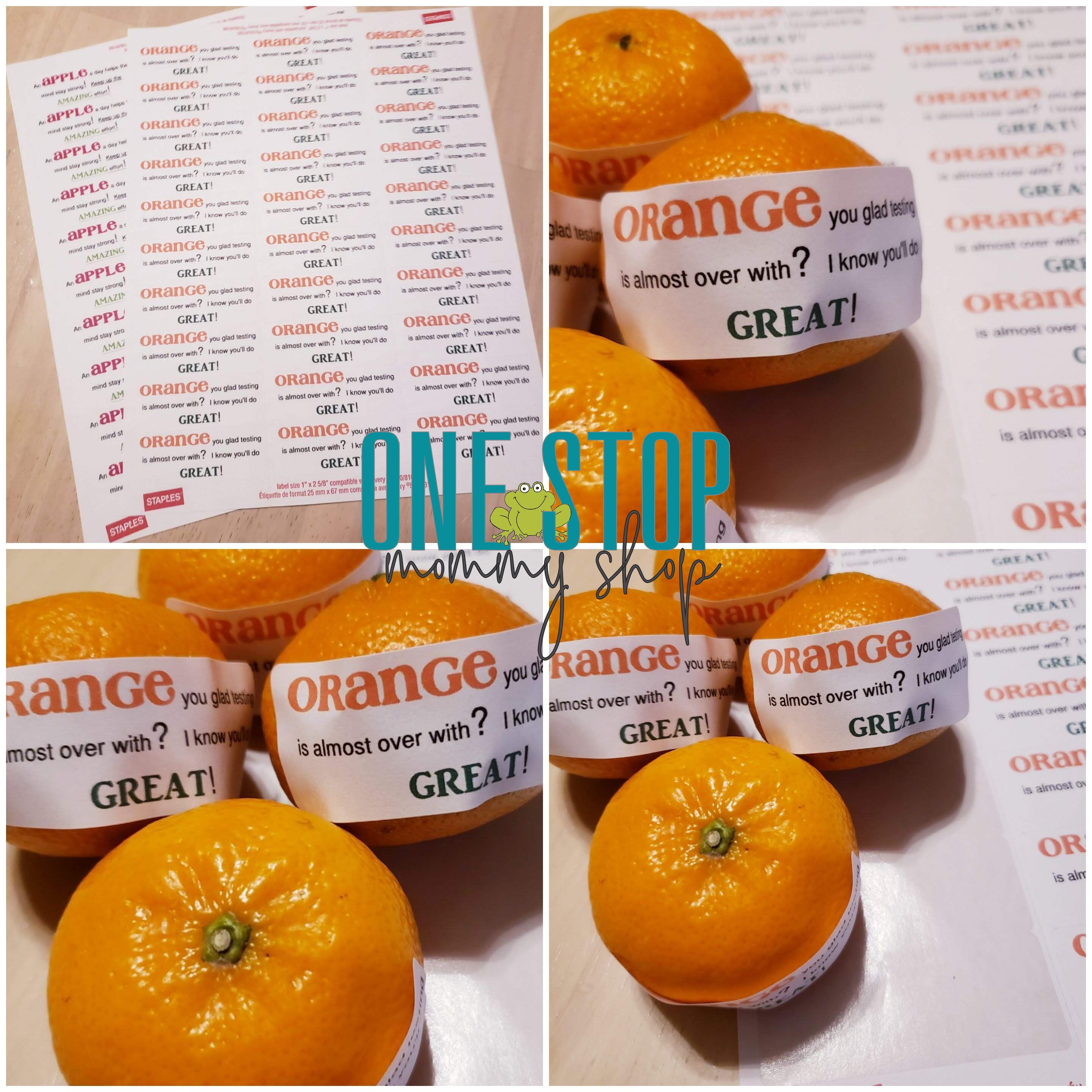 Motivational Testing Stickers: Printable Treat Labels (PDF Download) - Etsy