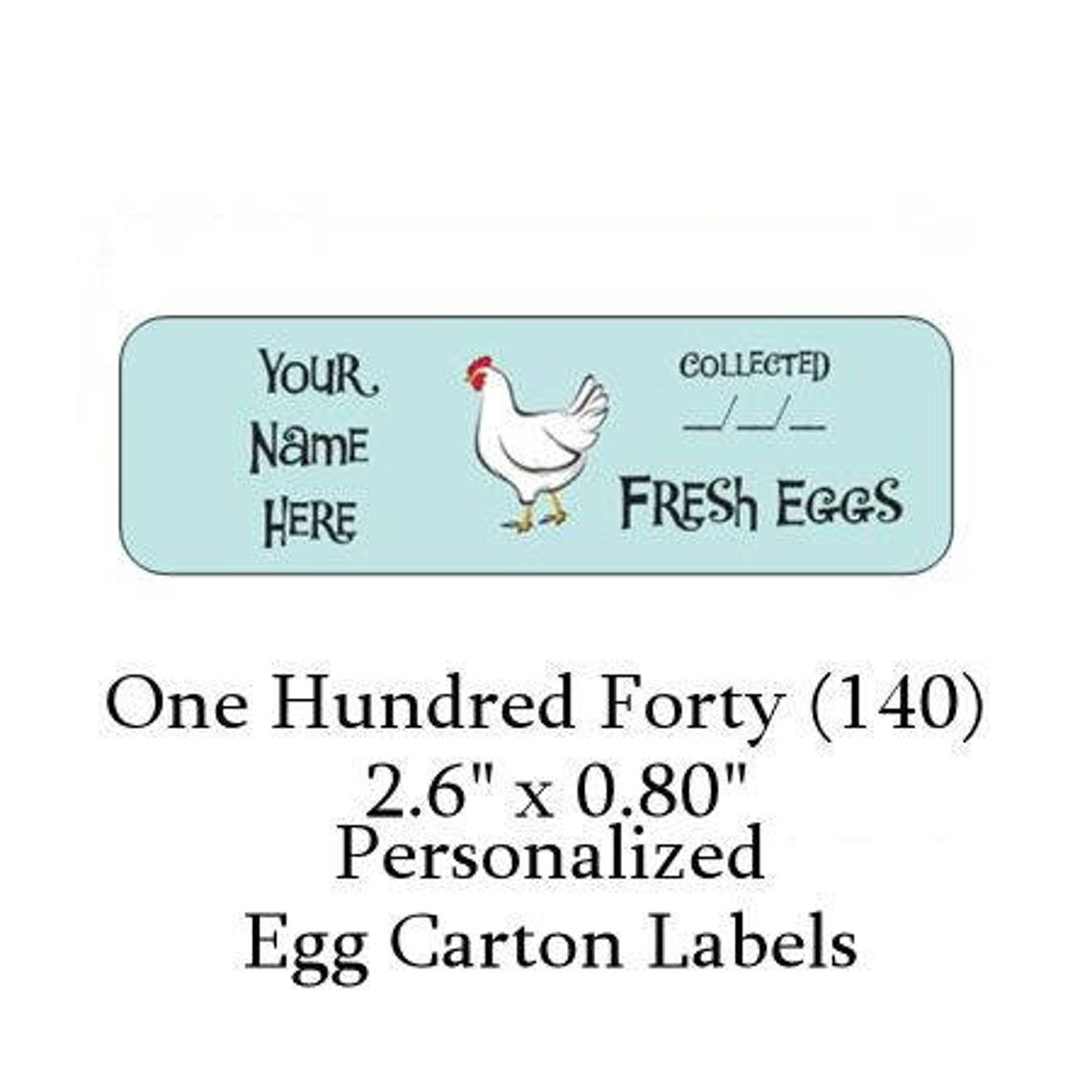 140 Personalized Egg Carton Labels Etsy