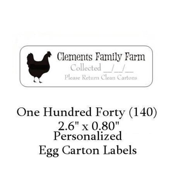 140 personalized egg carton labels etsy