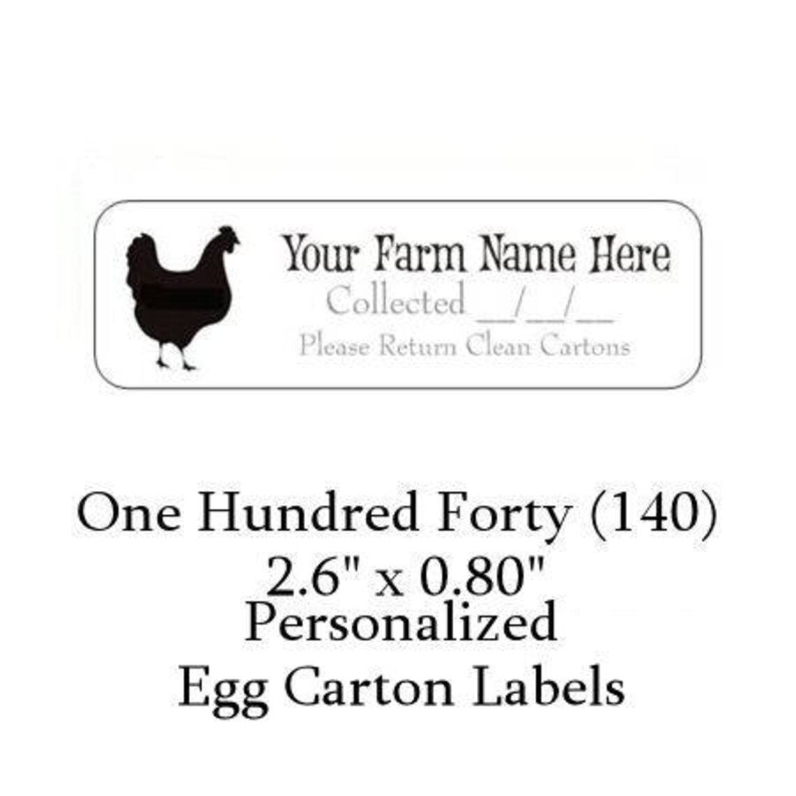 140 Personalized Egg Carton Labels Chicken Farm Stand Etsy