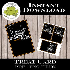 Teacher Appreciation Gift Card Holder: Printable Thank You (PDF & PNG Download)