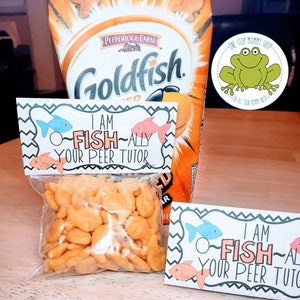 I Am O-FISH-ALLY Peer Tutor Treat Bag Topper Printable - Print At Home - Instant Download