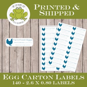 140 Teal Chicken Egg Carton Labels - Peel & Stick - Collection Date - Farm Stand - Homestead - Farmers Market - Farm Fresh Eggs - Egg Date