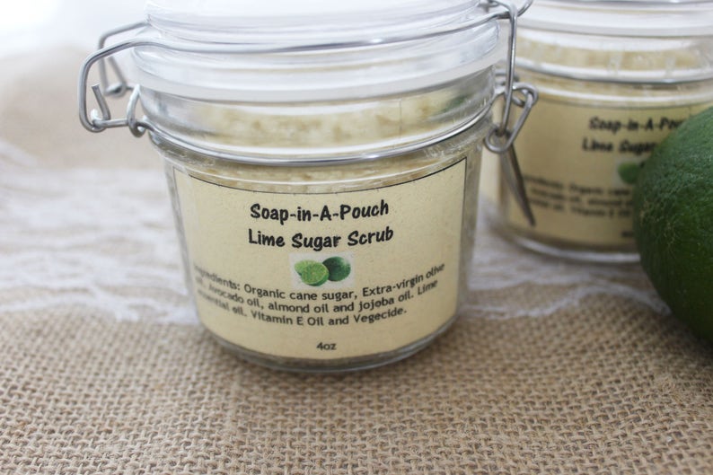 Lime Sugar Scrub/Natural Lime Sugar Scrub/Citrus Scrub/Citrus Etsy