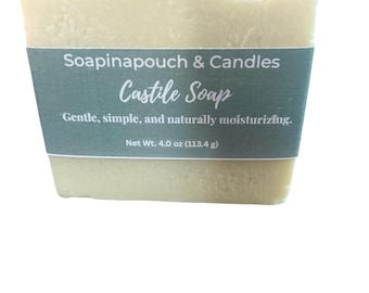 Handcrafted Olive Oil Castile Soap, Unscented & Vegan
