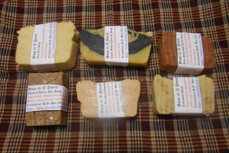 Basket Full of Six Handmade Soaps Natural Handmade Soaps in a Etsy