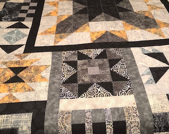 Batik queen sized bed quilt