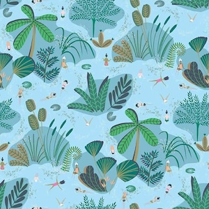 Lazy River Fabric, Suns Out, Pineapple Crush by Dear Stella, By the Half or Full Yard