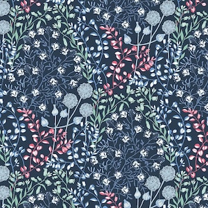 SALE Undersea Fabric, Seaweed Floral, Bootylicious by Dear Stella, By the Half or Full Yard