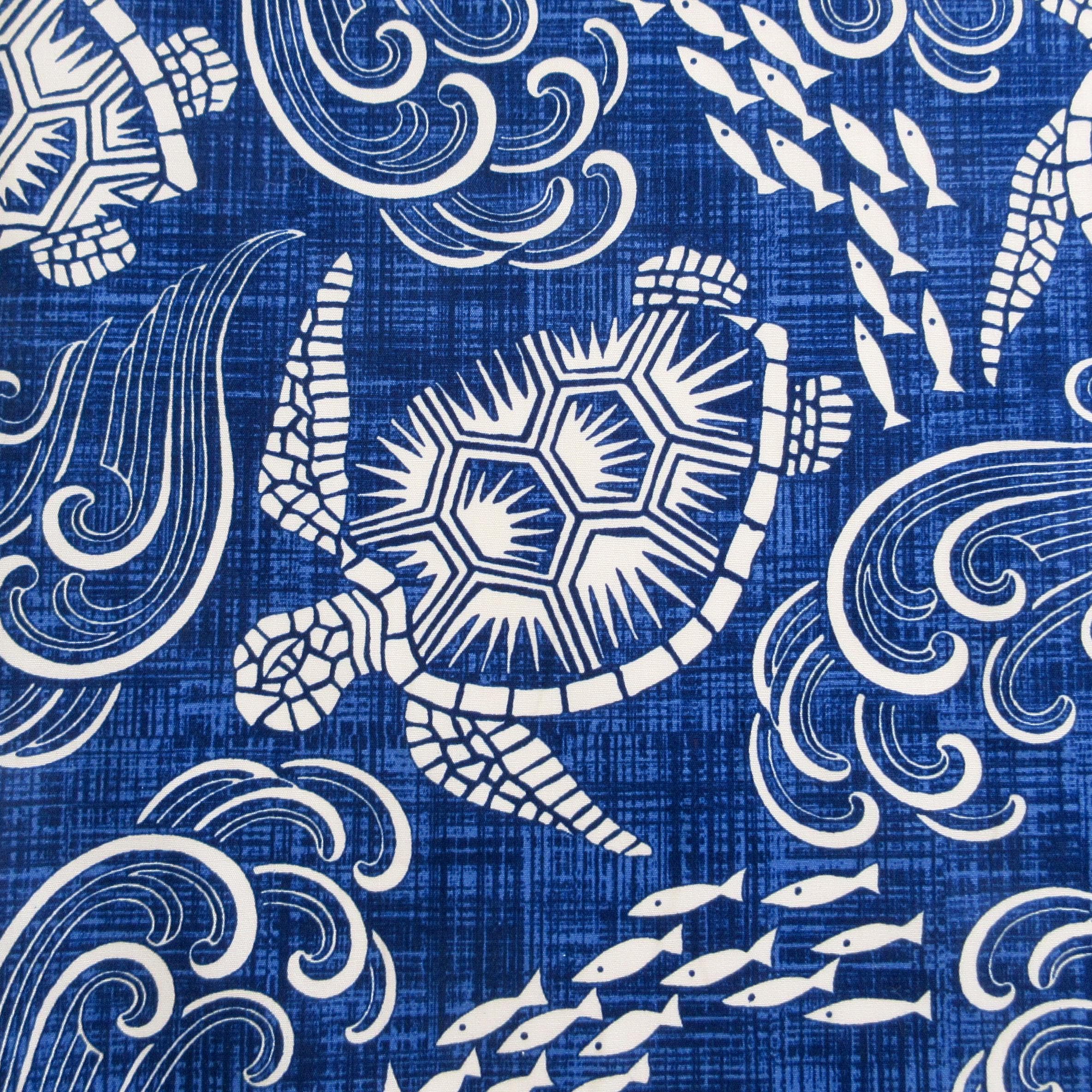 Fabric, Sea Turtle Reef in Blue, By the Half or Full Yard