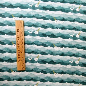 Narwhal Fabric, La Mer by Dear Stella, by the Half and Full Yard image 4