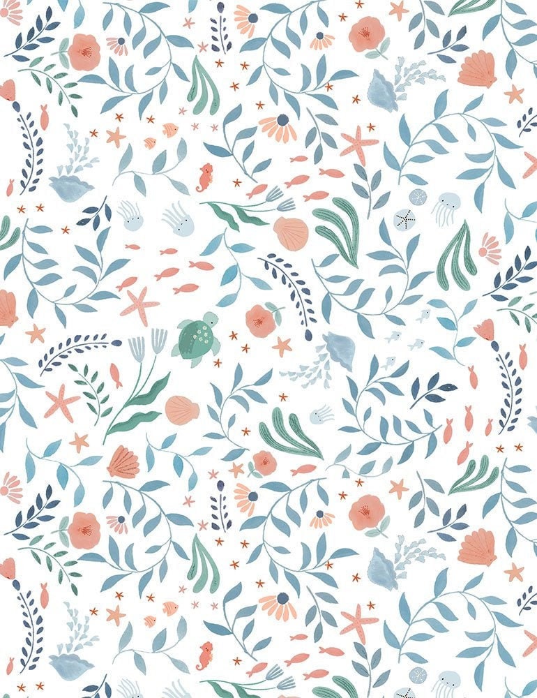 Ocean Fabric Go With The Flow Shell We Dance By Dear Stella Etsy 日本
