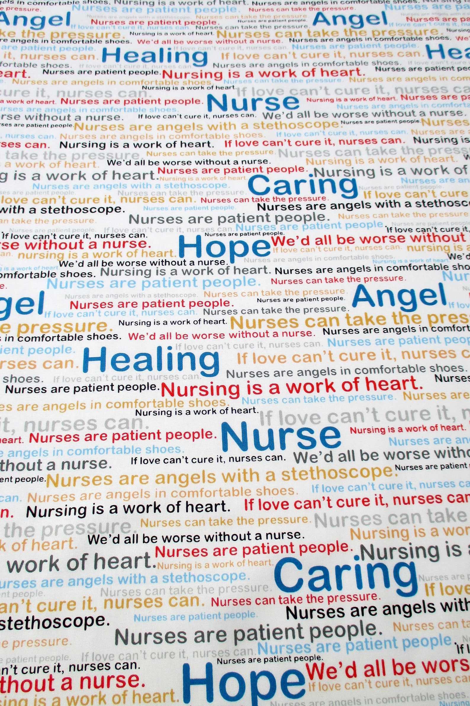 Fabric Calling All Nurses Nurses Words And Phrases White Etsy