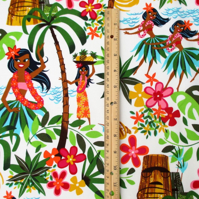 Fabric Leis Luaus and Aloha Hawaiian Hula Girls Fabric - Etsy