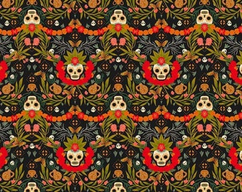 Sugar Skull Fabric, Day of the Dead, Viva la Vida by Dear Stella, By the Half or Full Yard