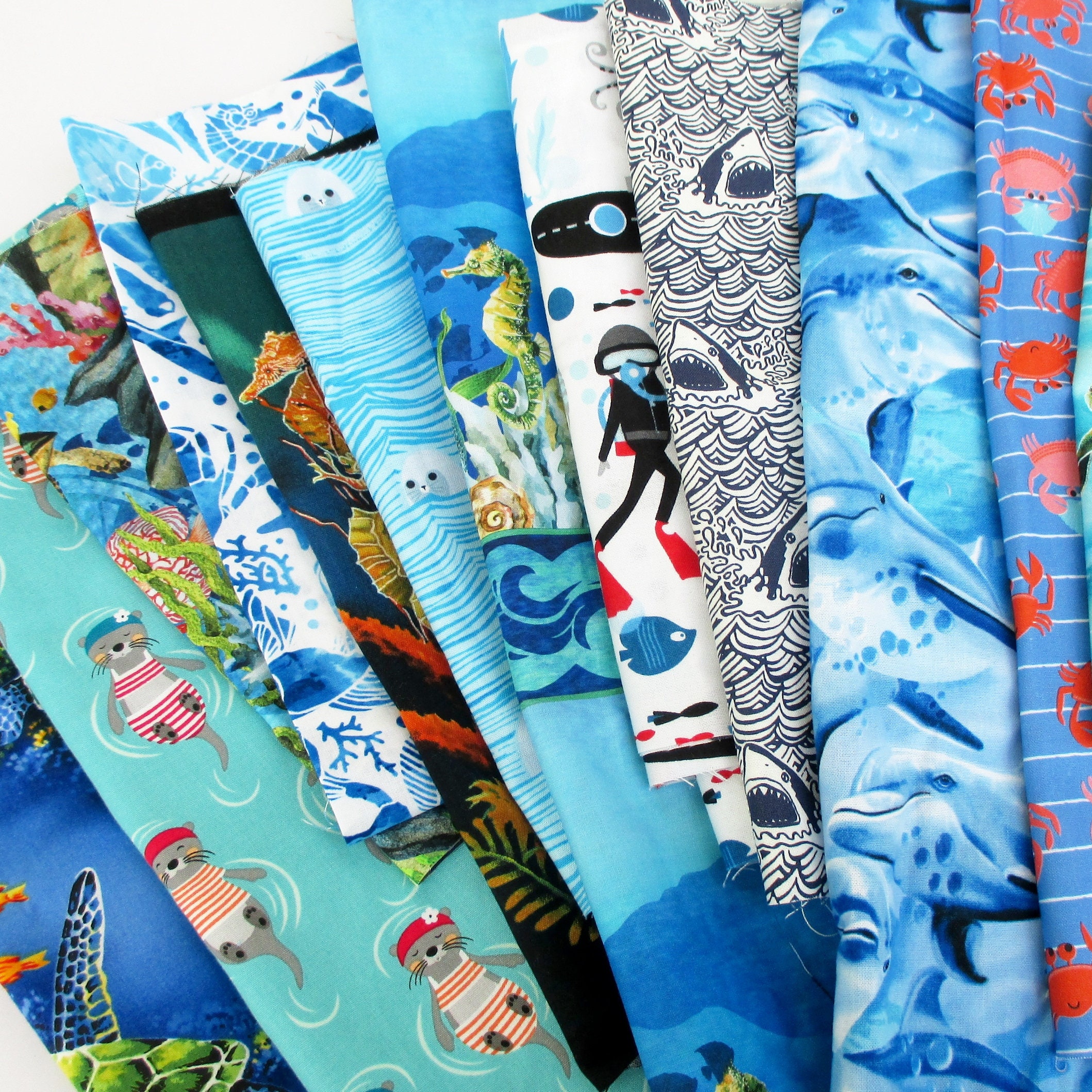 Ocean Life Digital Print Cotton Canvas Fabric – Pound Fabrics