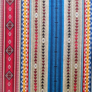 Fabric, Geo Serape Stripe in Multi, QT Fabrics, Last 27 Inches