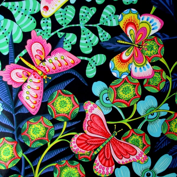 Fabric, Chiara Butterflies, Alexander Henry Fabric, Bella Strada Floral Bright, By The Yard