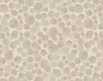 Dot Fabric, Bumbleberries in Natural Linen Beige, Lewis and Irene, By the Half or Full Yard