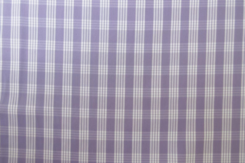 Fabric, Lavender Yarn Dyed Palaka Hawaiian Plaid, 100% Cotton Woven, By the Half or Full Yard image 6