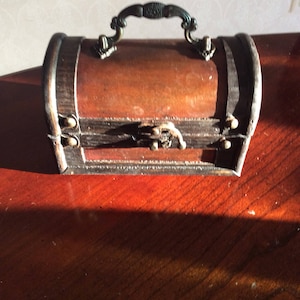 Vintage Wood latch  Box, Box,Distressed  wood , metal  latch Box. Steampunk Storage Container, small