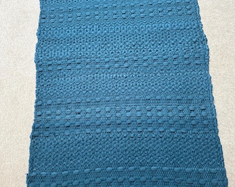 Beautiful teal rag rug