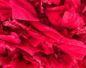 Red Shag Rag Rug