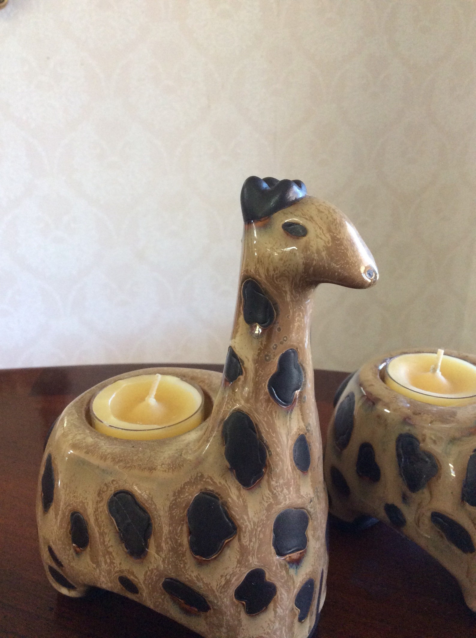 Beautiful Tribal Decor Giraffe Candle Holders Set of Two Etsy