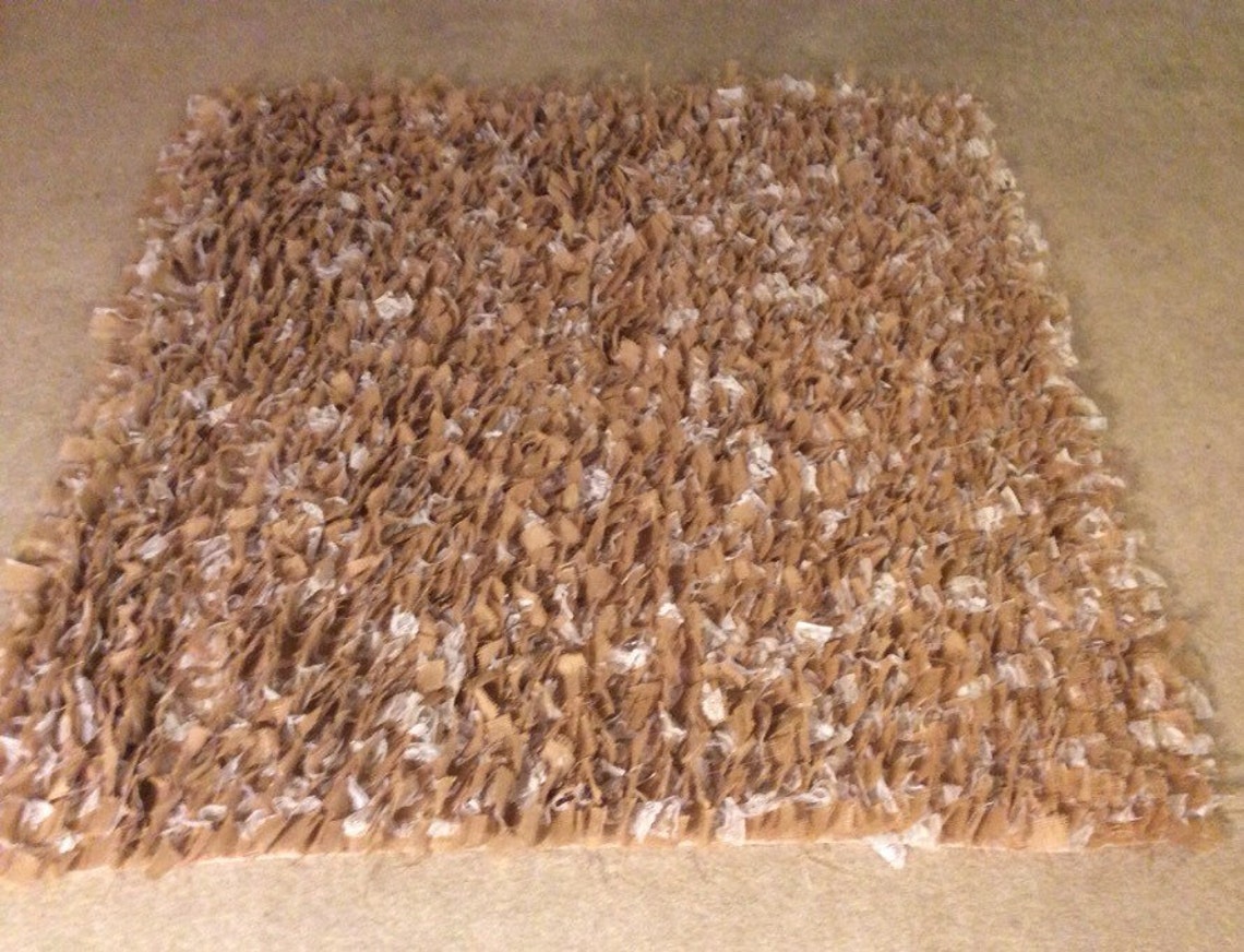 Burlp Rug Large Burlap Rug, Rag Rug, Burlap and Lace Rustic Country Shabby Area ...